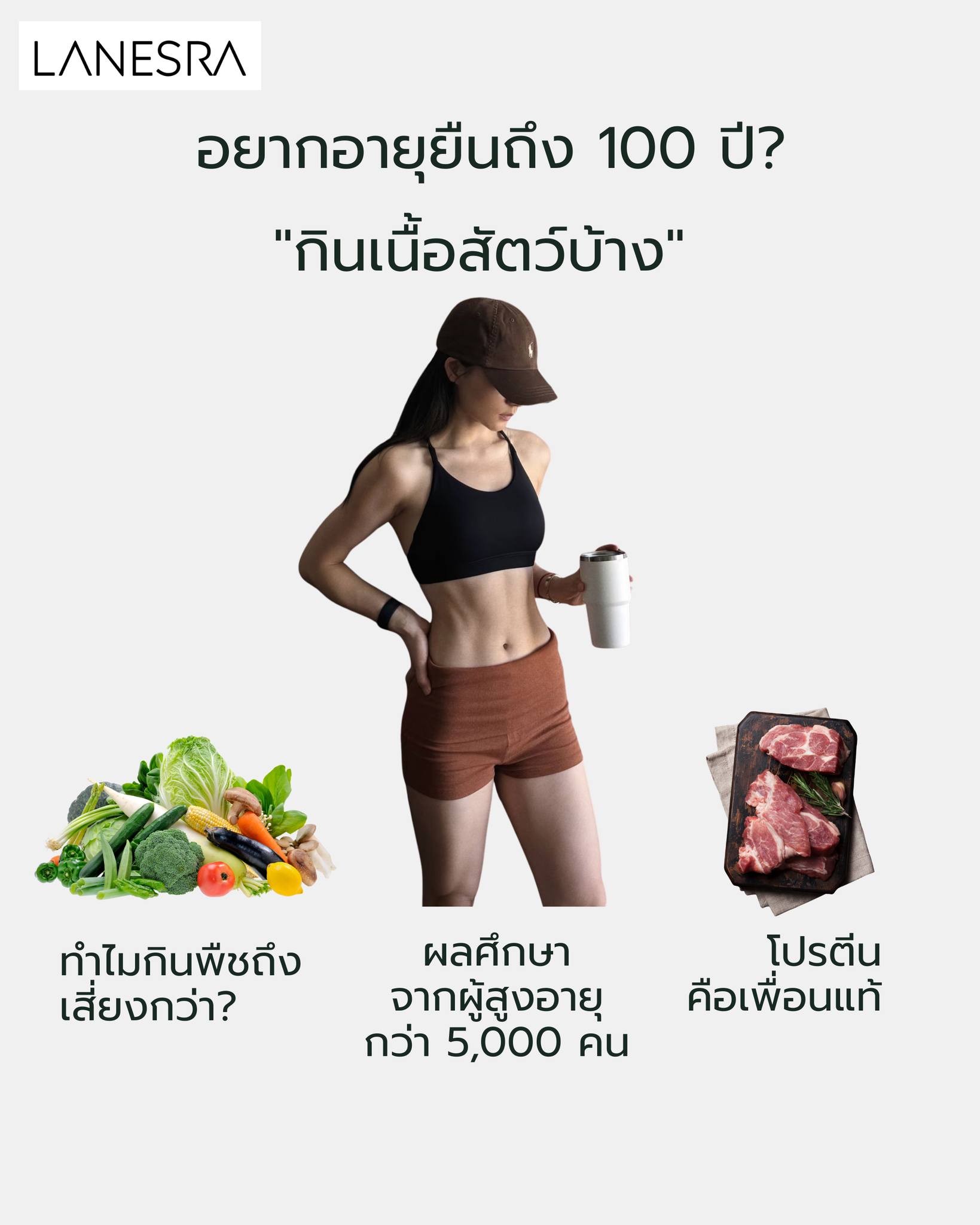 อยากอายุยืนถึง 100 ปี? วิจัยใหม่เผย “กินเนื้อสัตว์บ้าง” อาจดีกว่ากินเจล้วนๆ